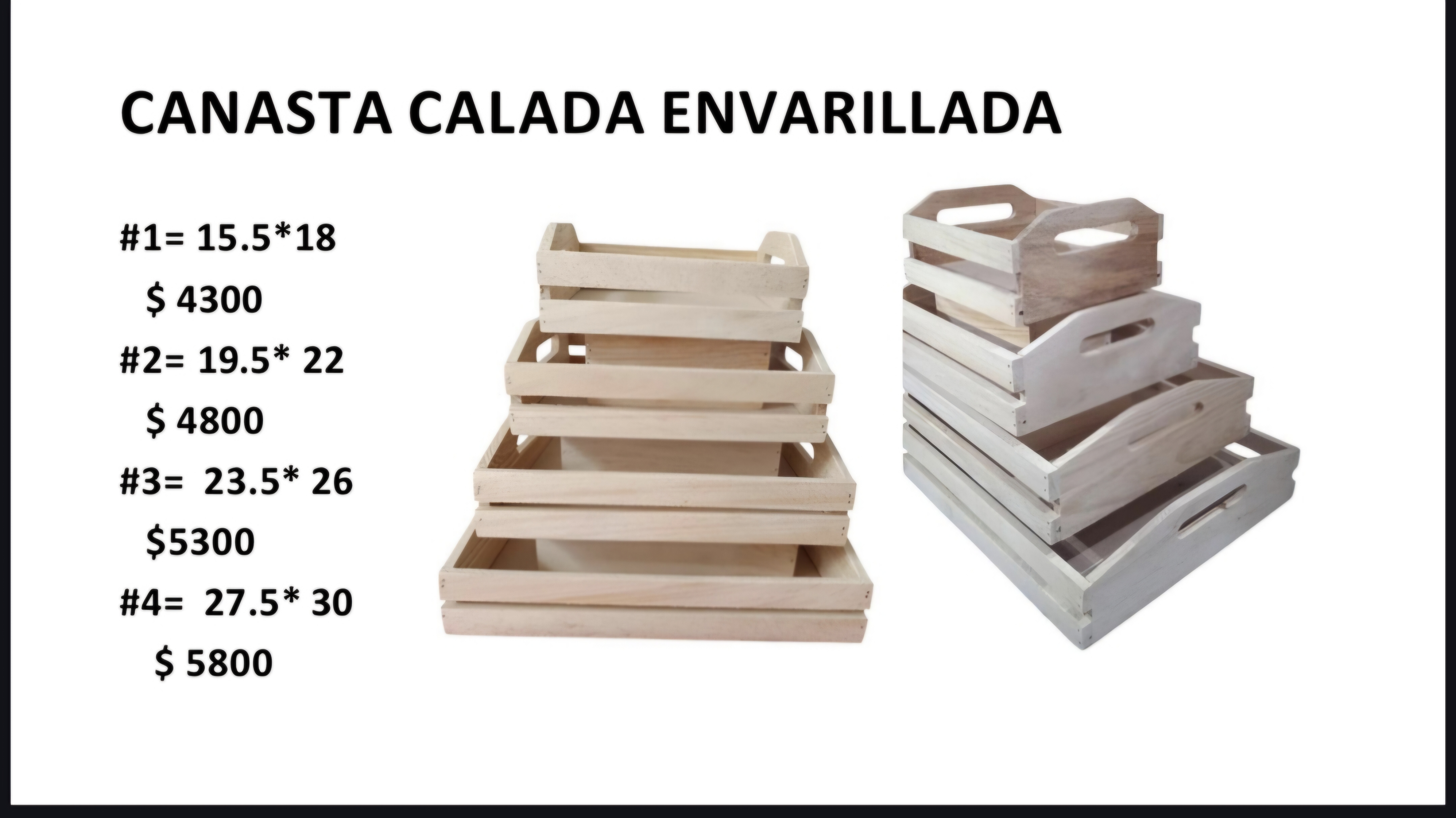 Canasta Calada Envarillada