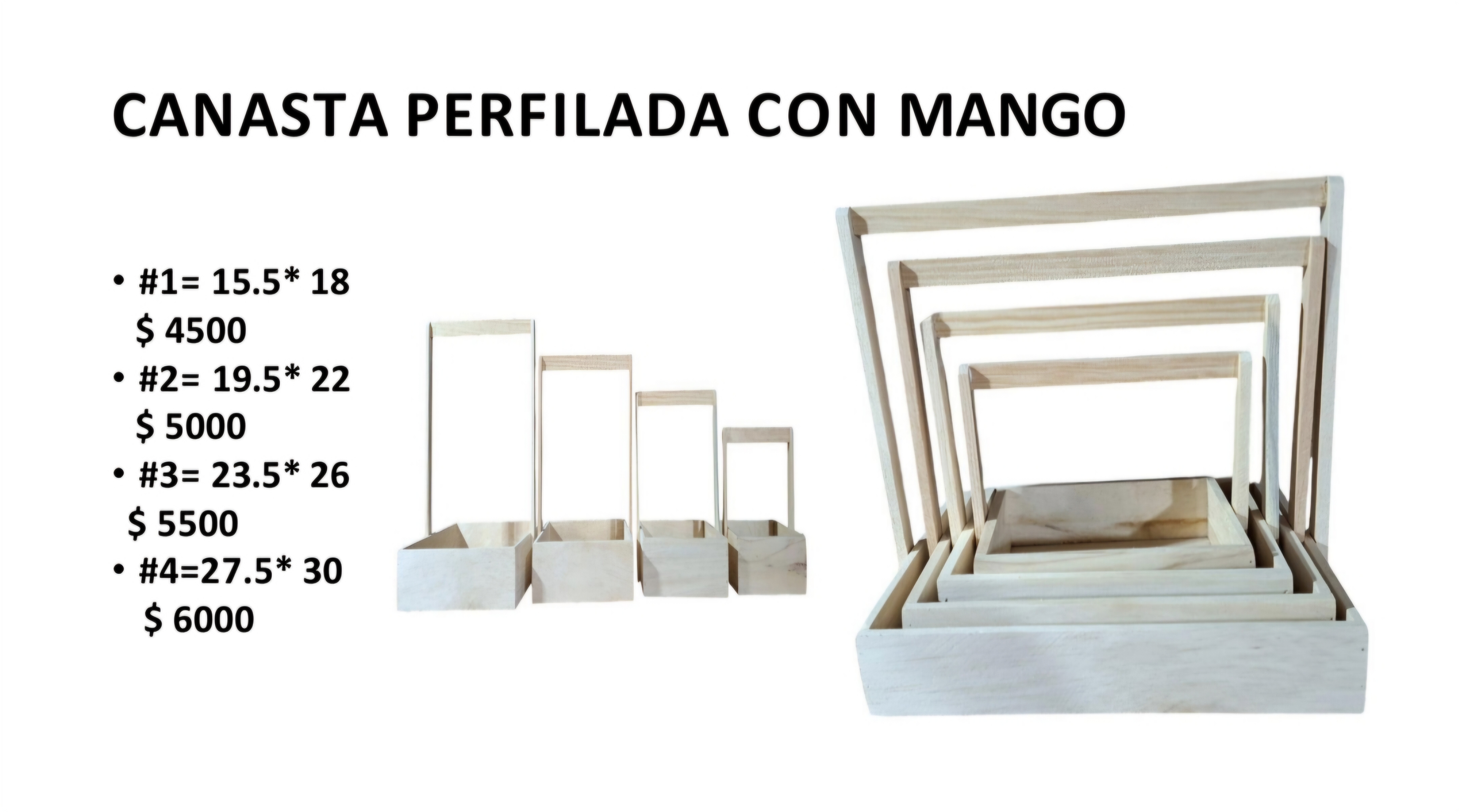 Canasta Perfilada con Mango